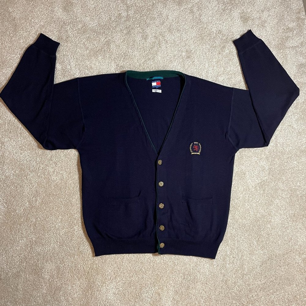 Vintage Tommy Hilfiger V-Neck Button-Down Sweater